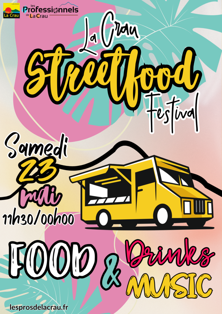 Lire la suite à propos de l’article Samedi 23 mai 2026 – La Crau Streetfood Festival